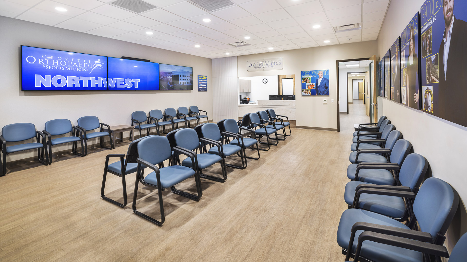 Patient and family waiting area at Crovetti Orthopaedics